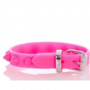Christian Louboutin Women's Fluorescent Pink Loubilink Embellished Bracelet
